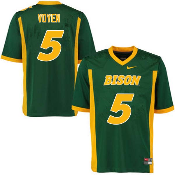 Men #5 Andy Voyen North Dakota State Bison College Football Jerseys Sale-Green
